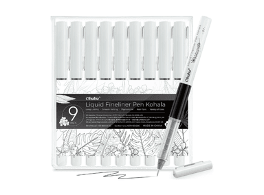 SET BOLÍGRAFOS OHUHU 9 UNIDADES KOHALA ESTILÓGRAFOS TINTA LÍQUIDA
