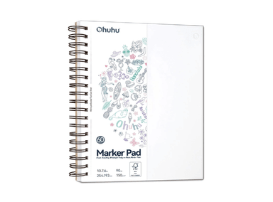 BLOCK PARA MARCADORES OHUHU A4 DOBLE CARA ANILLADO (25,4X19,3CM)