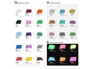 OHUHU KAKAAKO:  MARCADORES DE ACRÍLICO SETX30 COLORES DOBLE PUNTA (PUNTA FINA + PUNTA BALA) - 4