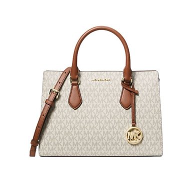 CARTERA MICHAEL KORS SHEILA MEDIUM VAINILLA SATCHEL LOGO MUJER