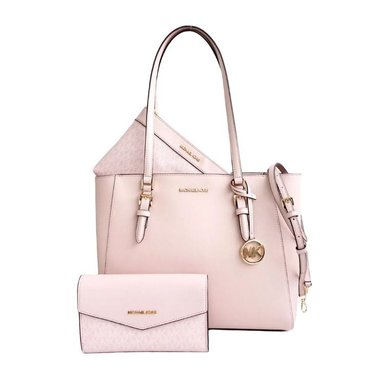 CARTERA MICHAEL KORS CHARLOTTE LARGE ROSADO TOTE MUJER