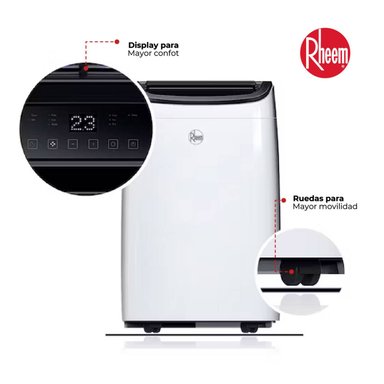 AIRE ACONDICIONADO PORTÁTIL 9,000 BTU/H RHEEM CONVENCIONAL FRÍO SOLO - 3