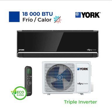AIRE ACONDICIONADO SPLIT YORK PARED 18,000 BTU/H TRIPLE INVERTER FRÍO/CALOR