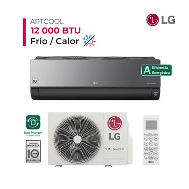 AIRE ACONDICIONADO LG SPLIT PARED DE 12,000 BTU/H ARTCOOL FRÍO/CALOR
