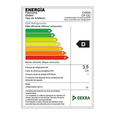 AIRE ACONDICIONADO PORTÁTIL CHIGO 12,000 BTU/H CONVENCIONAL FRÍO SOLO - 3