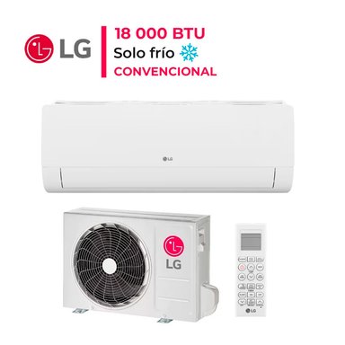 AIRE ACONDICIONADO SPLIT LG 18,000 BTU /H CONVENCIONAL FRÍO SOLO