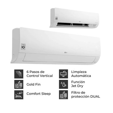 AIRE ACONDICIONADO SPLIT LG DUALCOOL INVERTER 24000 BTU FUNCIÓN FRÍO/CALOR - 2