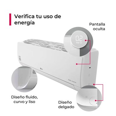 AIRE ACONDICIONADO SPLIT LG DUALCOOL INVERTER 12000 BTU FUNCIÓN SOLO FRÍO - 4