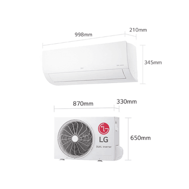 AIRE ACONDICIONADO SPLIT LG DUALCOOL INVERTER 24000 BTU FUNCIÓN SOLO FRÍO - 3