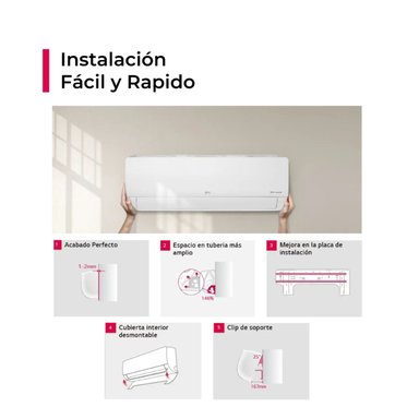AIRE ACONDICIONADO SPLIT LG DUALCOOL INVERTER 24000 BTU FUNCIÓN SOLO FRÍO - 5