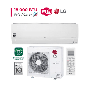 AIRE ACONDICIONADO SPLIT LG DUALCOOL INVERTER 18000 BTU FUNCIÓN FRÍO/CALOR