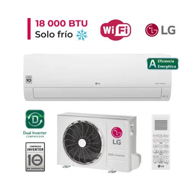 AIRE ACONDICIONADO SPLIT LG DUALCOOL INVERTER 18000 BTU FUNCIÓN SOLO FRÍO