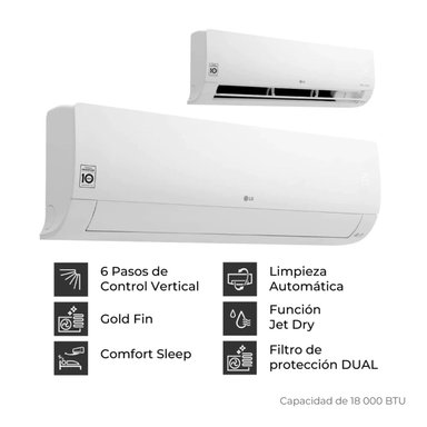 AIRE ACONDICIONADO SPLIT LG DUALCOOL INVERTER 18000 BTU FUNCIÓN SOLO FRÍO - 2