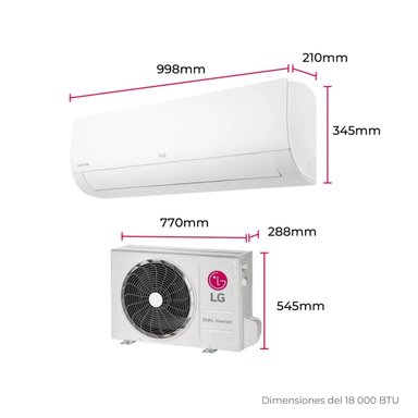 AIRE ACONDICIONADO SPLIT LG DUALCOOL INVERTER 18000 BTU FUNCIÓN SOLO FRÍO - 3