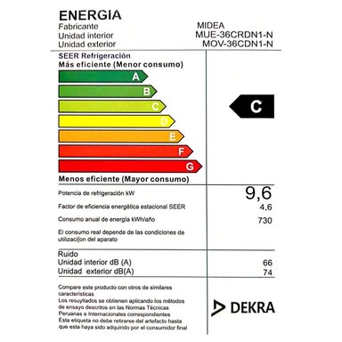AIRE ACONDICIONADO MIDEA 36,000 BTU PISO TECHO INVERTER FRÍO SOLO - 4