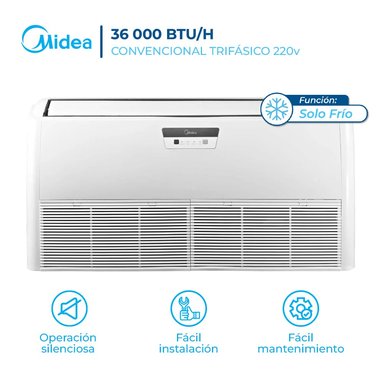 AIRE ACONDICIONADO MIDEA 36,000 BTU PISO TECHO ON/OFF FRÍO SOLO