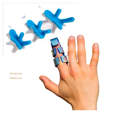 PACK 3 FÉRULA DE ALUMINIO INMOVILIZADOR DE DEDOS AJUSTABLE ORTOPÉDICO AS