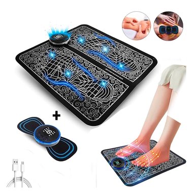 PACK MASAJEADOR DE PIES Y CERVICAL CUELLO EMS ESTIMULADOR MUSCULAR