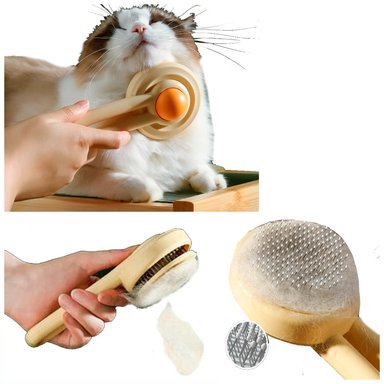 CEPILLO PEINE PARA MASCOTAS DE CON EXPULSOR AUTOLIMPIANTE