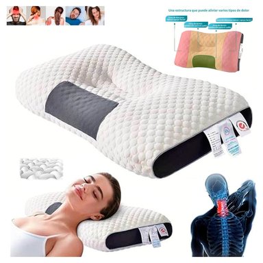 SET 30X50CM MULTICOLOR ALMOHADA ERGONÓMICA CERVICAL PARA CUELLO x2