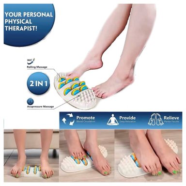MASAJEADOR PORTÁTIL DE PIES CON RODILLOS GIRATORIOS ALIVIO DOLOR ESTRÉS