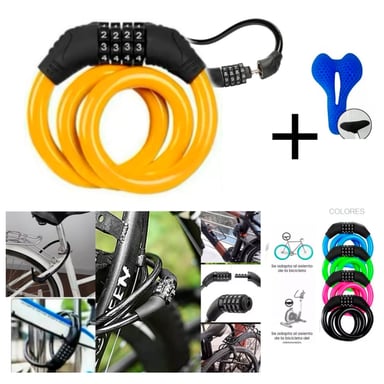 CANDADO DE BICICLETA CON CLAVE 65 CM Y ASIENTO PARA BICICLETA - 1