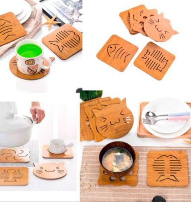 PACK DE 3 POSAVASOS, OLLAS DE BAMBU MULTIFUNCIONAL