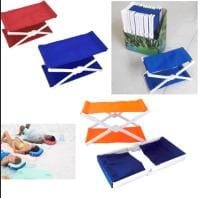 CABECERA PORTÁTIL EN METAL Y TELA PARA PLAYA