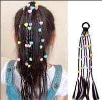 PACK 2 MOÑOS CON TRENZAS Y CORAZONCITOS A COLORES