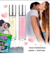PACK JABÓN DE FEROMONAS PERFUME FRAGANCIA SENSORIAL ATRAYENTE MUJER