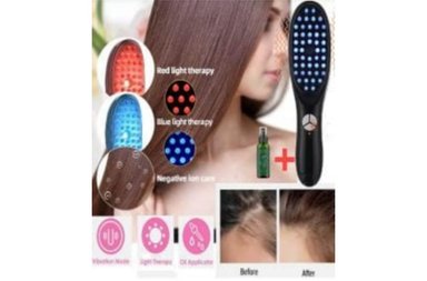 PACK DE TONICO + PEINE LED PARA CRECIMIENTO REPARACIÓN INFRARROJO LED AZUL VIBRACIÓN NANOSPRAY