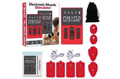 ELECTROESTIMULADOR DE TERAPIA RECARGABLE DE  12 MODOS  DE TRABAJO