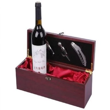 SET DE VINO 4 PZAS MAS PORTABOTELLA