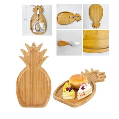 TABLA DE PICAR Y SERVIR EN FORMA DE PIÑA INCLUYE CUCHILLO