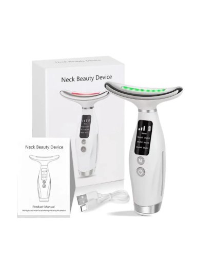 DISPOSITIVO DE BELLEZA PARA EL CUELLO Y LA CARA 7 LUCES LED