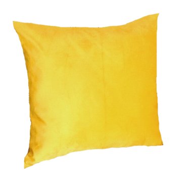 COJÍN DECORATIVO MÉDANO DE 45X45CM VELVET AMARILLO
