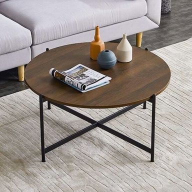 MESA DE CENTRO INDUSTRIAL BELGA CARAMELO CORICHA HOME