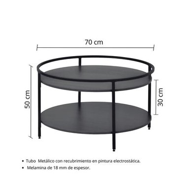 MESA DE CENTRO CARRE CARAMELO CORICHA HOME - 3