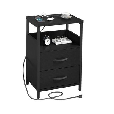 VELADOR INDUSTRIAL RUBEUS NEGRO CON ESTACIÓN DE CARGA CORICHA HOME