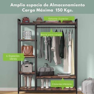 ROPERO GRANGER CARAMELO ESTILO INDUSTRIAL CORICHA HOME - 3