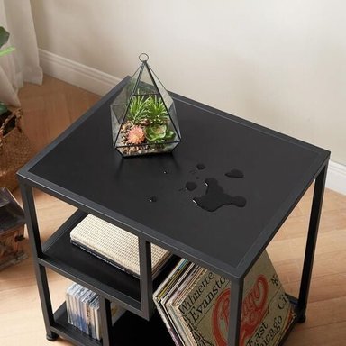 MESA AUXILIAR ELISA NEGRO CORICHA HOME - 2
