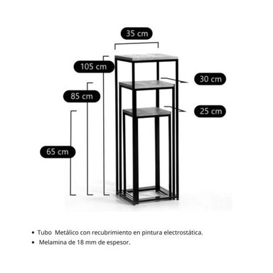 SET DE MESAS AUXILIARES MATRIOSKA CARAMELO CORICHA HOME - 4