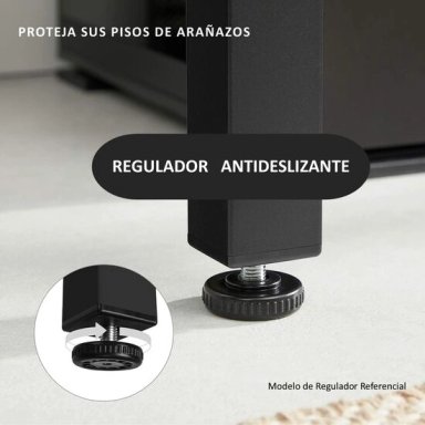 MESA AUXILIAR INDUSTRIAL BATONS ROBLE GRIS CORICHA HOME - 5