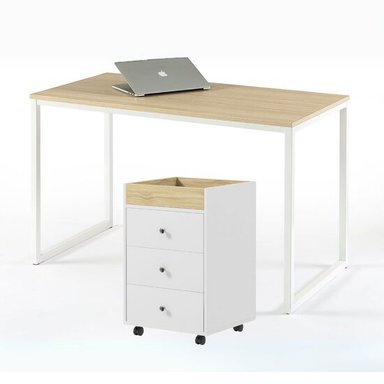 COMBO SUMMER ESCRITORIO DUNA + CAJONERA BLANCA CORICHA HOME