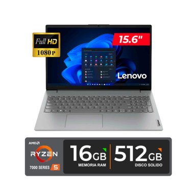 LAPTOP LENOVO V15 G4 AMN 7520U AMD RYZEN 5 2.8 4.3GHZ 16GB RAM 512GB SSD 15.6" FHD TN / DDR5 / FREEDOS