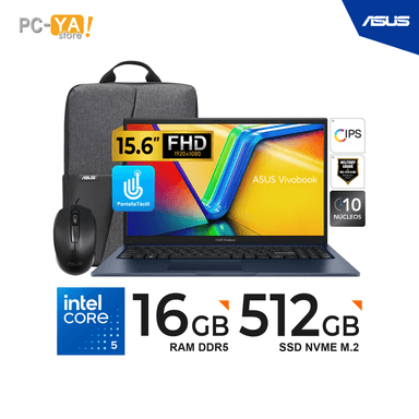 LAPTOP ASUS VIVOBOOK 15 X1504VA-E84630 15.6' FHD IPS 1920 X 1080 TOUCH CORE 5-120U - 1