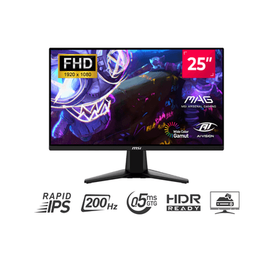 MONITOR MSI MAG 255F E20 PLANO 24.5 FHD RAPID IPS 1920X1080 200HZ 0.5 MS HDMIX2 - 1