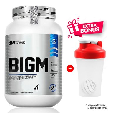 PROTEÍNA UNIVERSE NUTRITION BIGM 2 KG CHOCOLATE GANADOR DE MASA + SHAKER