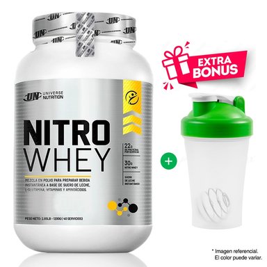 PROTEÍNA UNIVERSE NUTRITION NITRO WHEY 1.1KG VAINILLA + TOMATODO