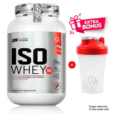 PROTEÍNA UNIVERSE NUTRITION ISO WHEY 90 1.1KG CHOCOLATE + SHAKER